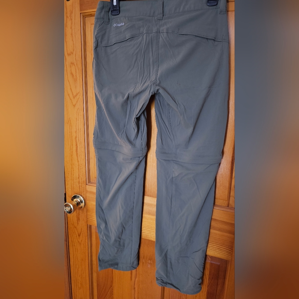Columbia Olive Omni Shield Convertable Hiking Pants - Picture 2 of 8